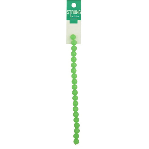 Mint Colour Round Facet Strung Beads